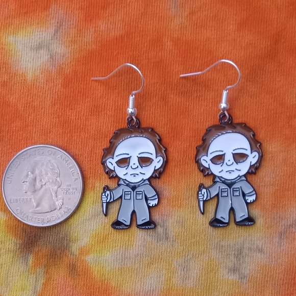 Handmade HALLOWEEN MICHAEL MYERS Earrings - Picture 3 of 6